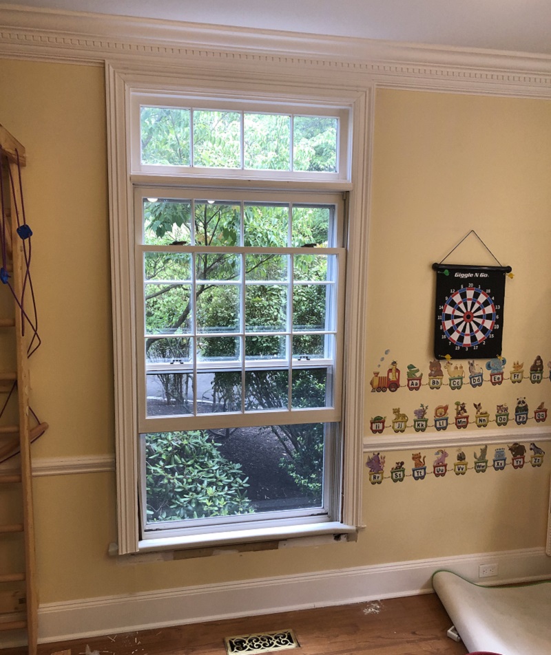 Double hung window replacement in New Canaan
